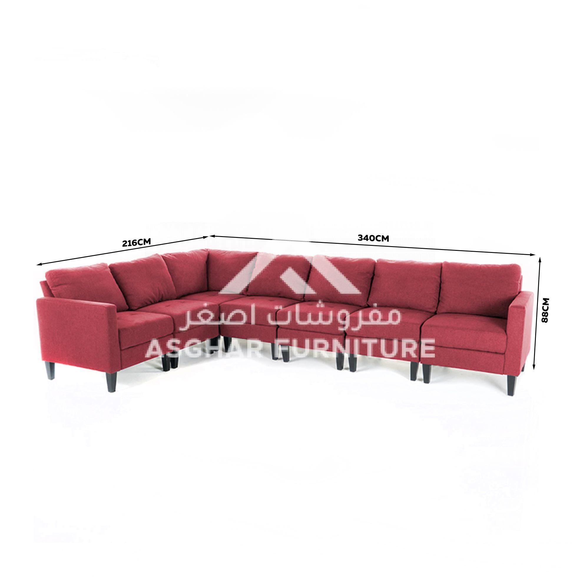 7-Piece Fabric Sectional Sofa - Image 7