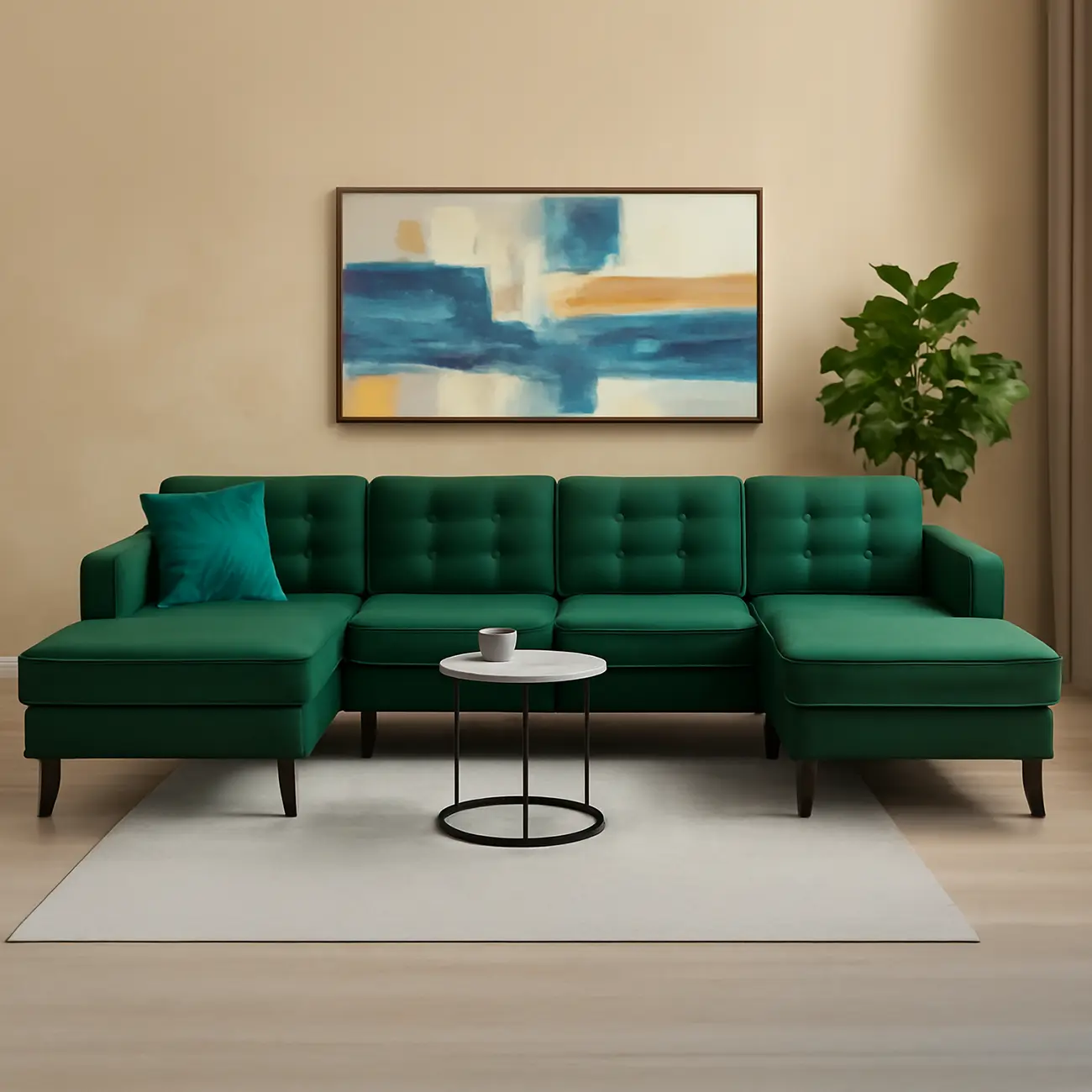 Aron Mid Century Sectional Sofa - Image 3