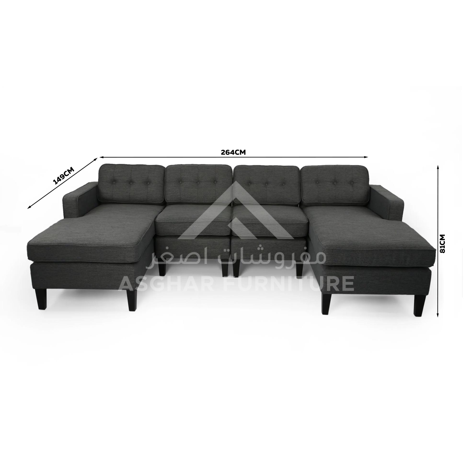 Aron Mid Century Sectional Sofa - Image 7