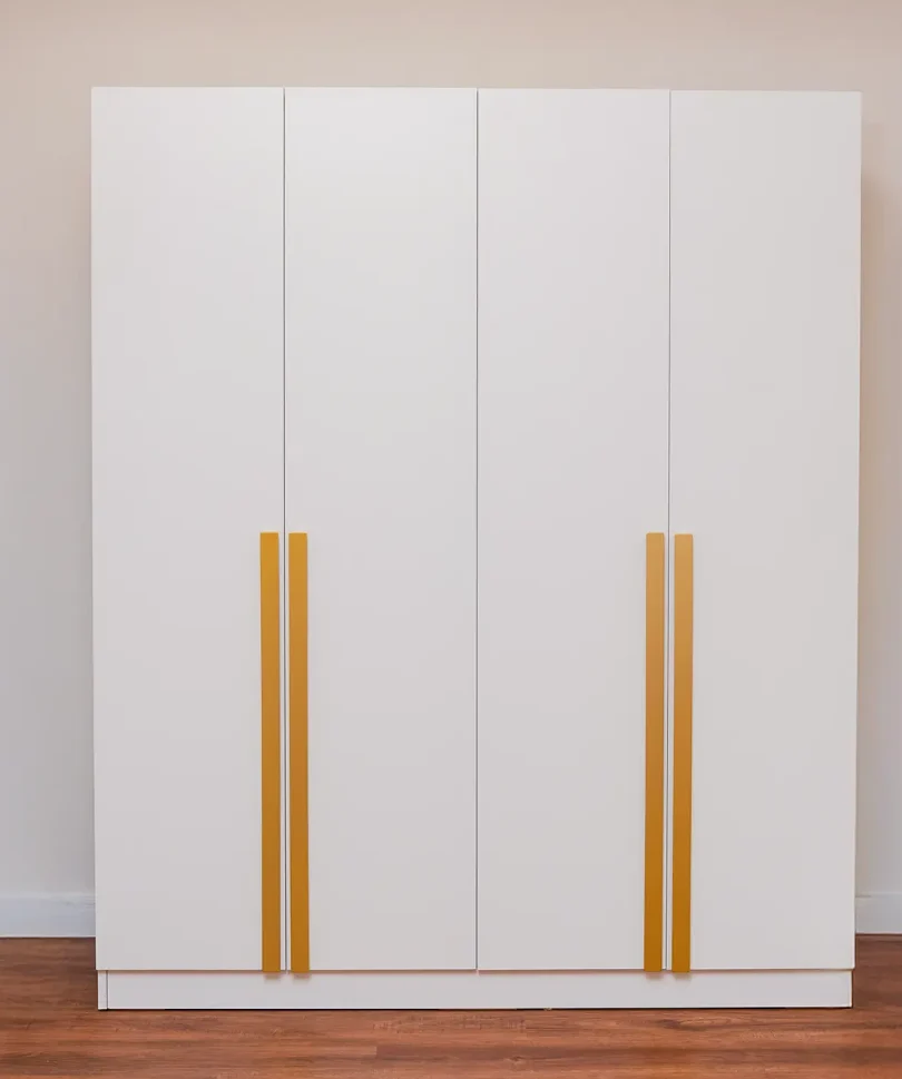Alcea 4-Door Wardrobe - Golden Handle