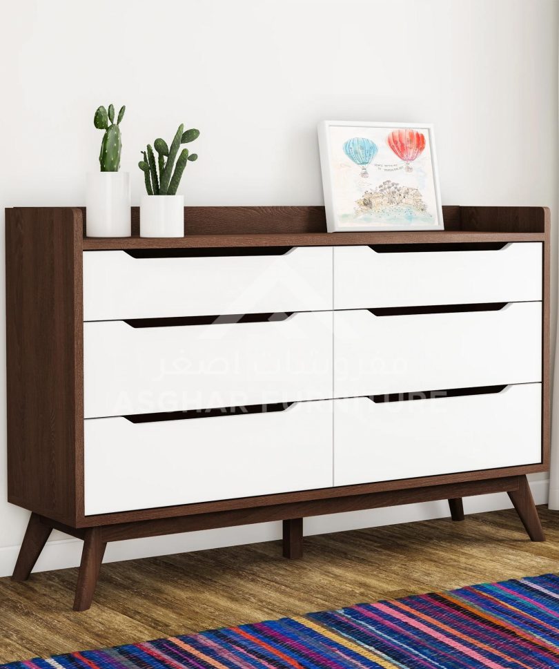 Modern Mid Century 6-Drawer Chest