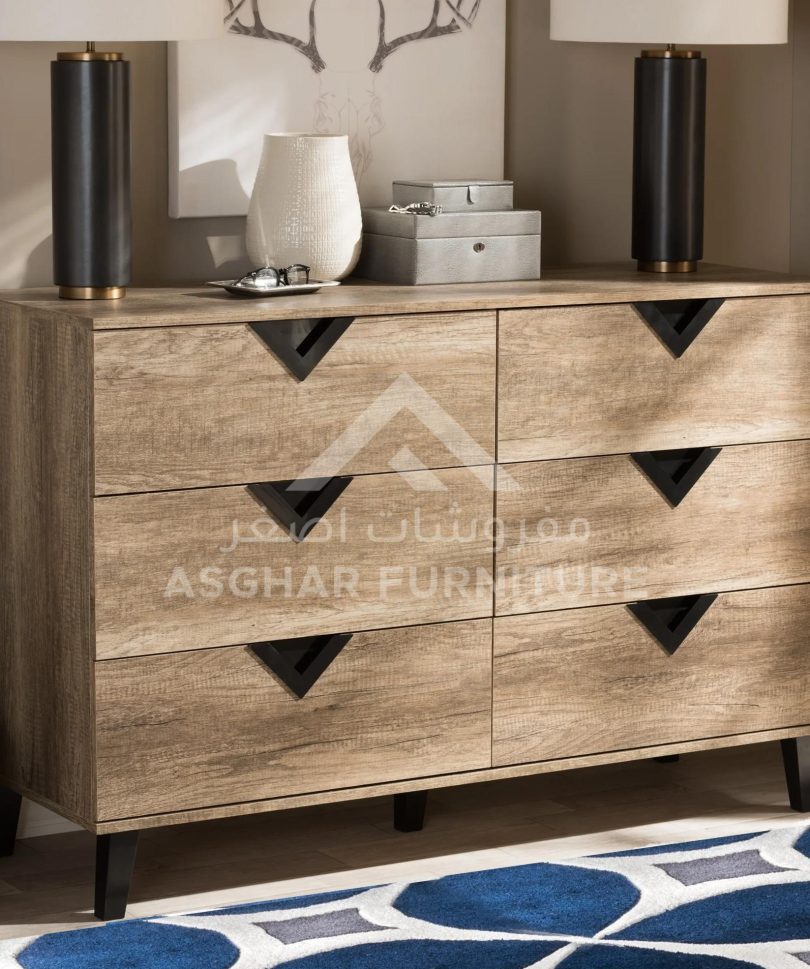 Wide Contemporary 6-Drawer Dresser
