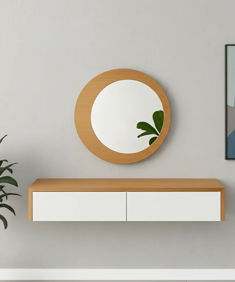 Floating Dresser With Mirror