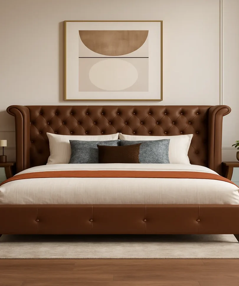 Monarch Tufted Wingback Bed
