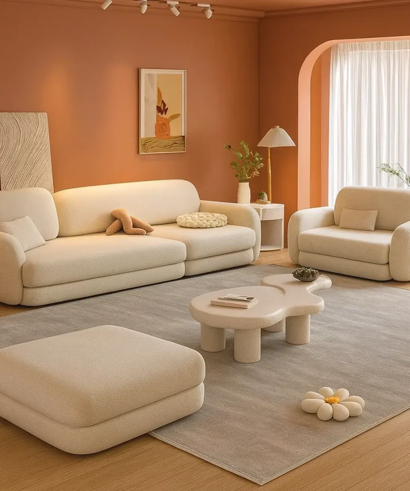 PlushContour Sofa Set