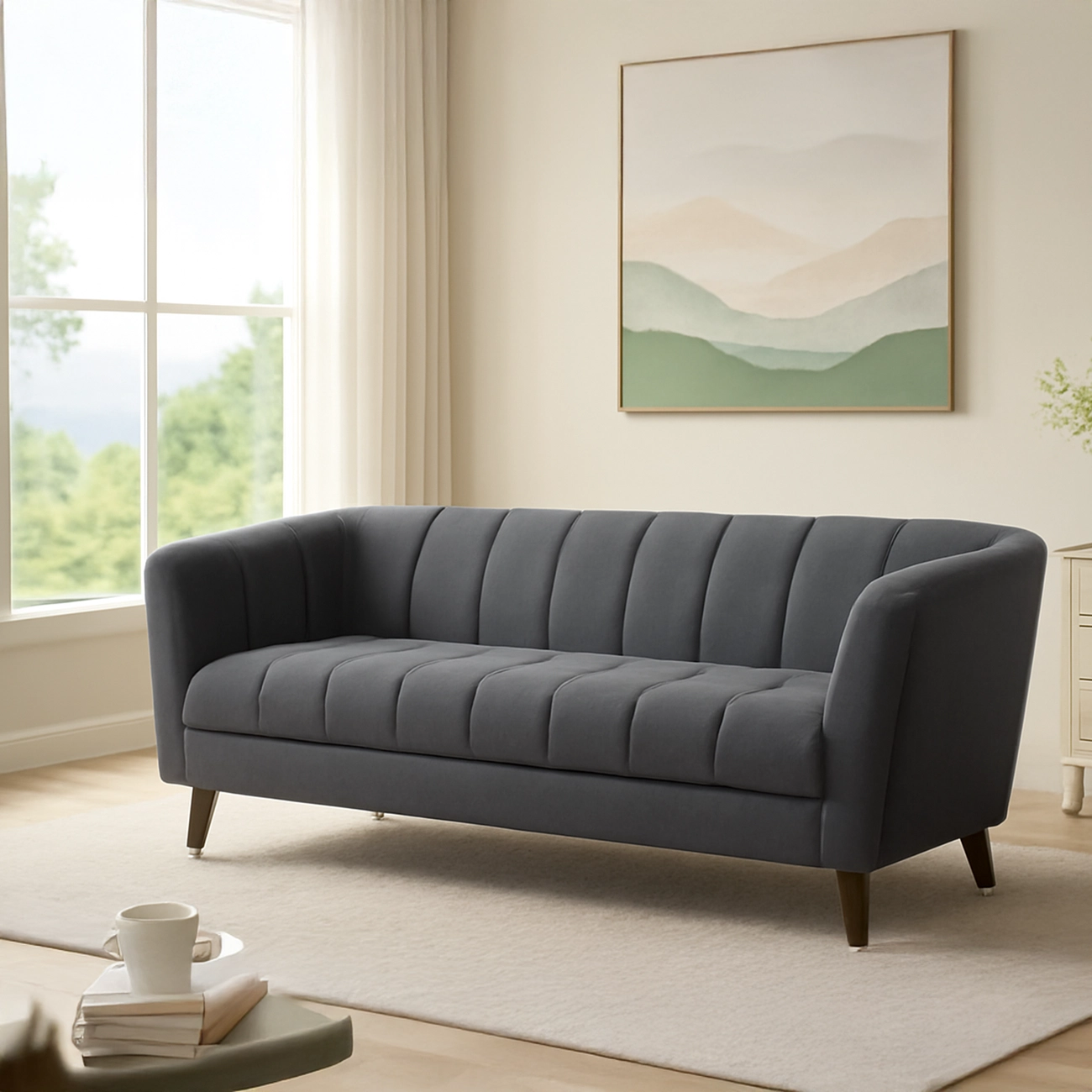 Rhosyn Monarch Tufted Sofa