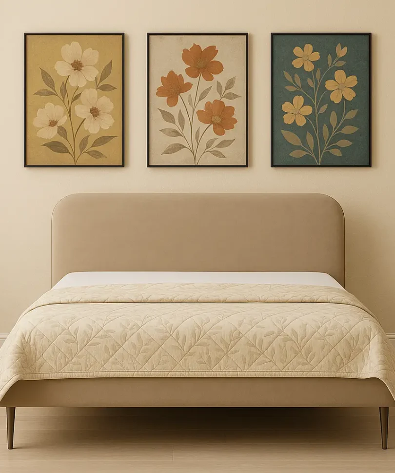 Vixra Minimalist Velvet bed