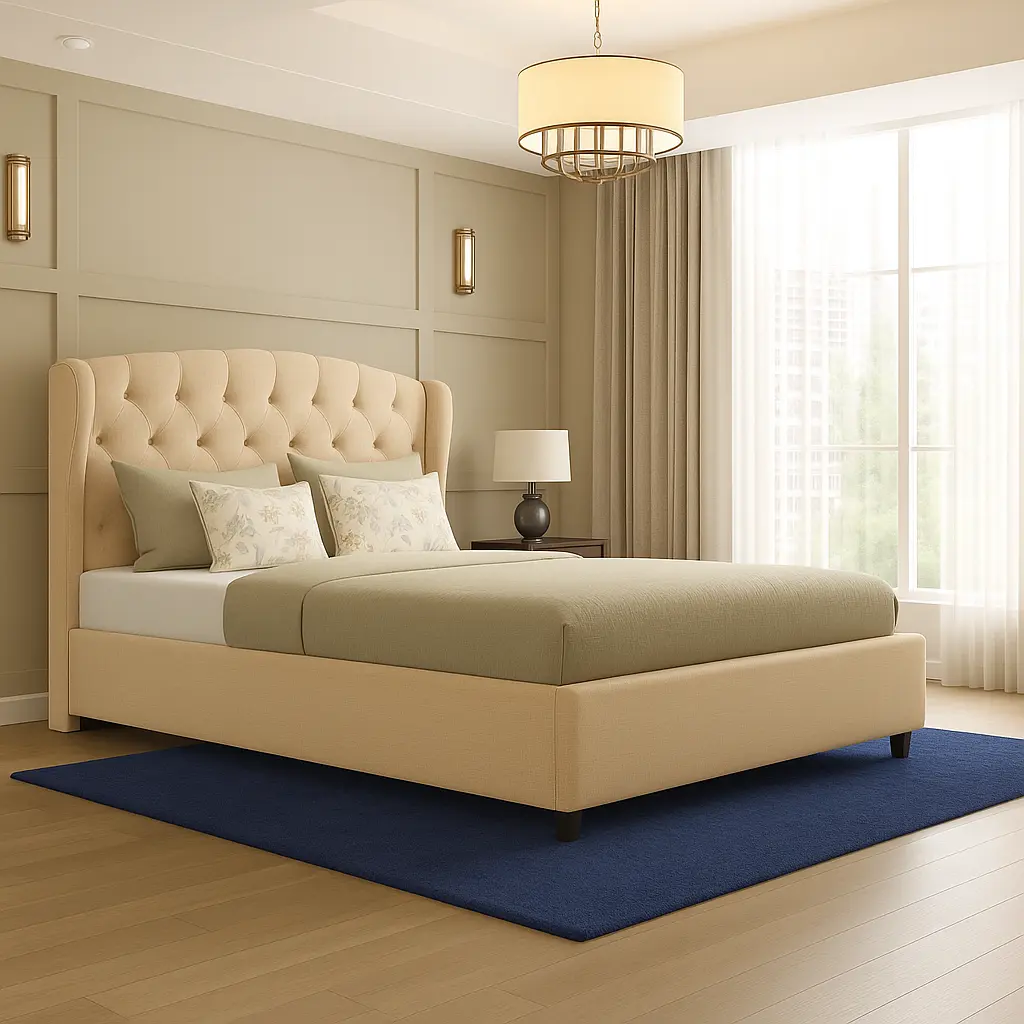 Embre Wingback Tufted Bed