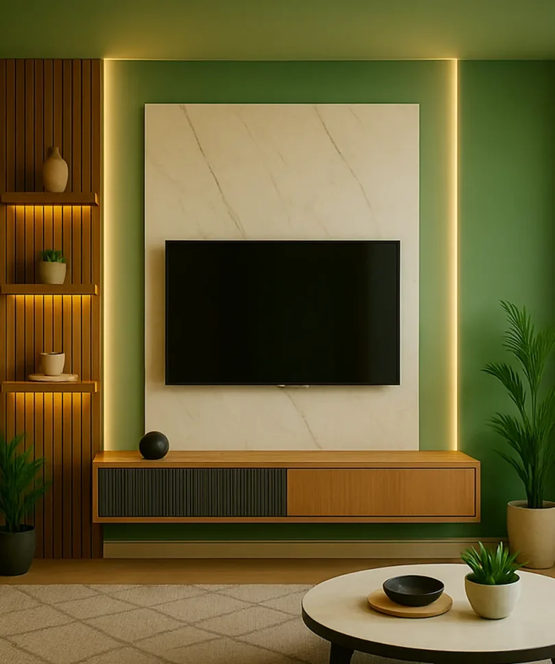 OakFusion Slat TV Unit